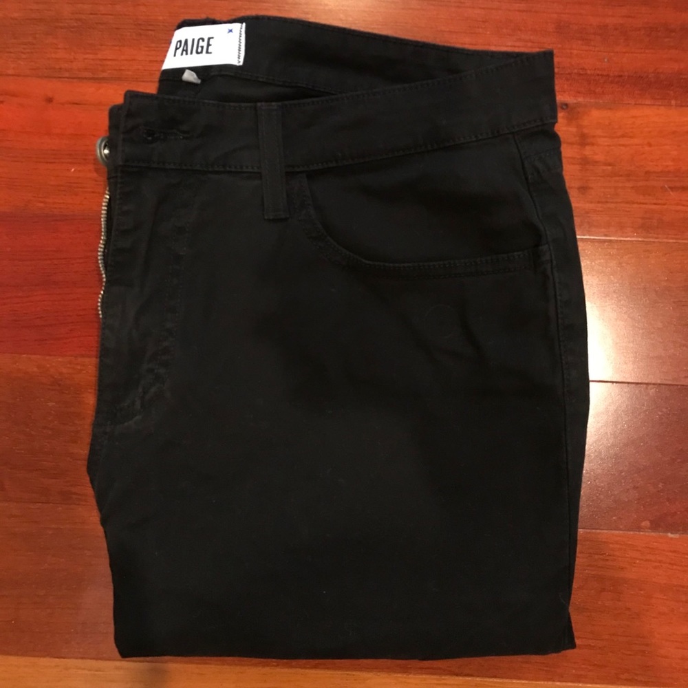 Jet black chino pants
